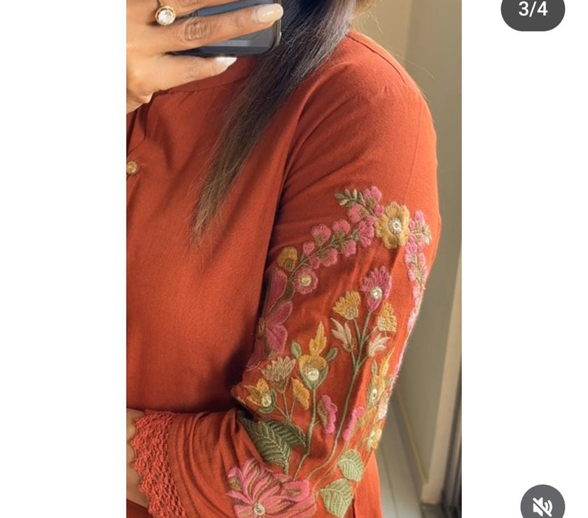 SUNSET GLOW EMBROIDRY CO-ORD SET